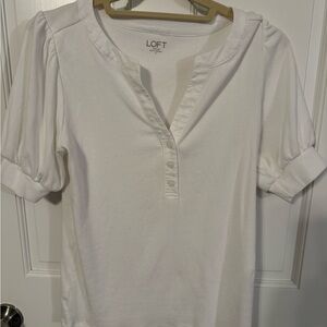 LOFT Ivory Button Down Shirt